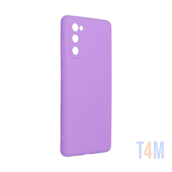 Capa de Silicone com Moldura de Câmera para Samsung Galaxy S20 FE Roxo